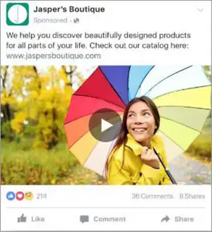 Facebook ad example 1