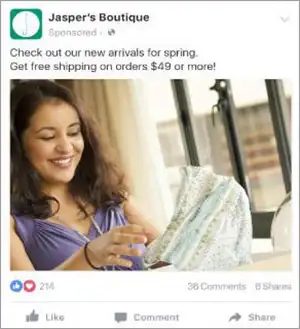 Facebook ad example 2